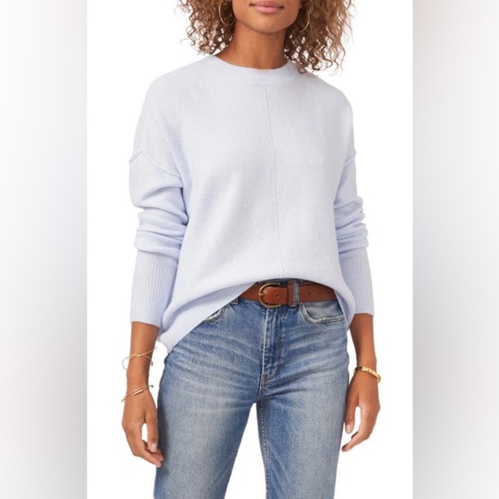 Vince Camuto Exposed Seam Crewneck Sweater